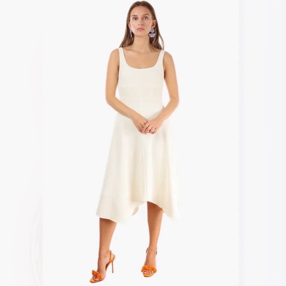 NWT Proenza Schouler The Barre Bustier Dress Ivory Sleeveless Womens 8